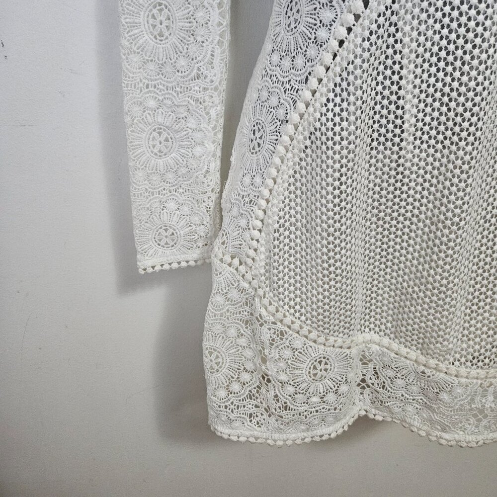 Zimmermann Anais Guipure Lace Mini Dress XS Open Back White - Picture 5 of 14
